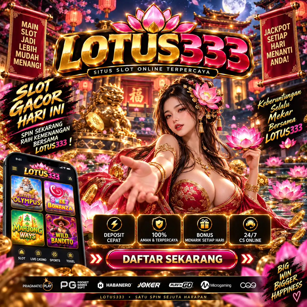 LOTUS333: Link Game Slot Gacor Hari Ini dengan Koleksi Terbaru